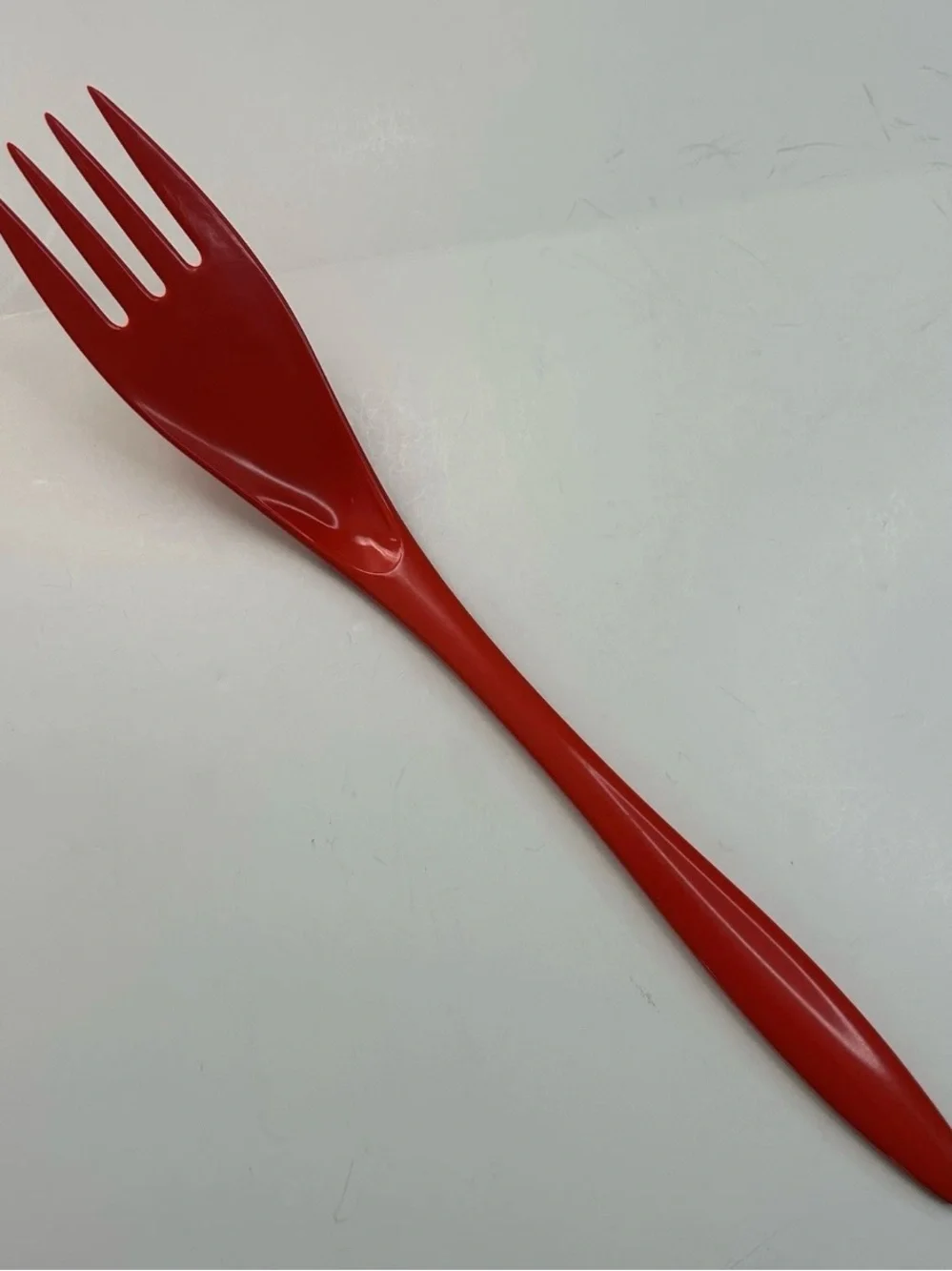 Mepal Rosti Design Melamine Vtg Serving Fork Red 2530 Hutzler Denmark 12” Retro